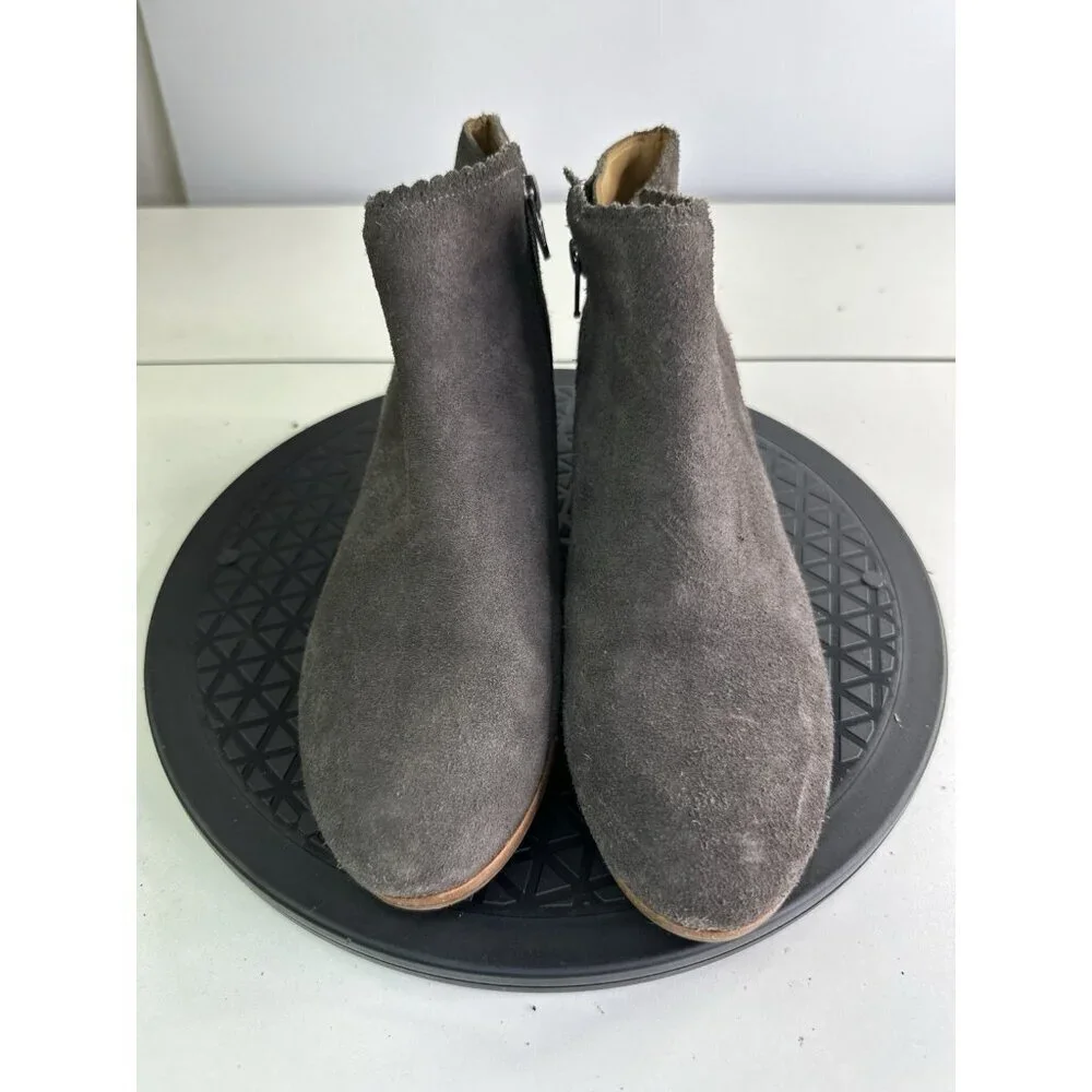 Jack Rogers Suede Slip On Ankle Booties - Gray - Size 8 M